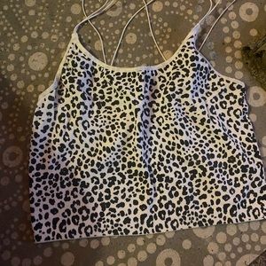 Cowprint, tight, crop top.